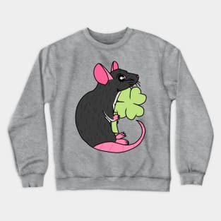 Lucky Clover Rat (Full Color Version 3) Crewneck Sweatshirt